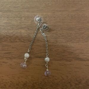 Sterling Silver and Beaded Earrings.